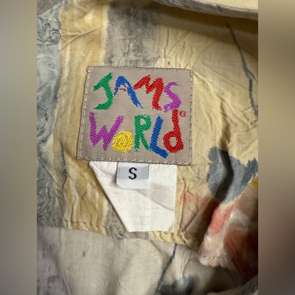 Jams World Antique Flowers on White Sleeveless Dress Vintage Small - Picture 8 of 11